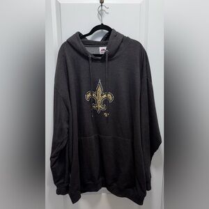 NFL NEW ORLEANS SAINTS gray hoodie with front logo. (Brand New)